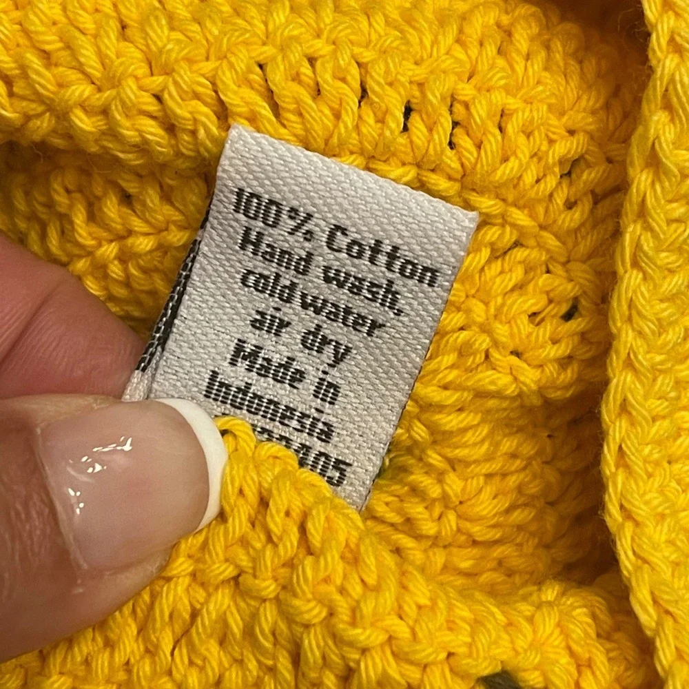 San Diego Hat Co Pineapple Beanie Infant 6-12M Yellow Fruitcore Crochet Cotton